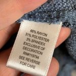 One World  Sweater Women's Size Large knit lace lightweight long sleeve blue Photo 3