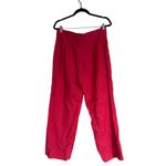 Nicole Miller NWT  New York 100% Linen Pant Front Pockets Orange Red Photo 2