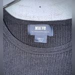 Maeve  anthropologie Small Black Ribbed Short Sleeve T-shirt‎ Photo 2