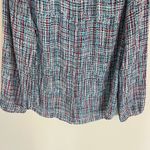 Talbots Multi Color Fourth Of July Button Down Blouse Size XL Photo 2