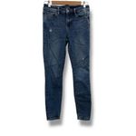 Liverpool Abby Medium Adams Wash Mid Rise Distressed Skinny Jeans Sz 4 Photo 2