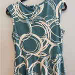 Krimson Klover Teal and White Sleeveless Dress with Yellow Accents Size M Blue Size M Photo 5