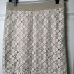 Kensie Skirt Womens Size 4 Lace overlay Lined Beige Back Zipper Lining Torn Photo 0