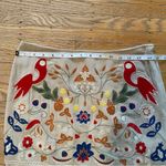 Altar'd State Altar’d State Embroidered Tan Bird Mini Skirt Size Small Photo 8