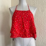 Forever 21 Red Ditsy Floral Strappy Back Cami Tank Top NWT Medium Photo 6