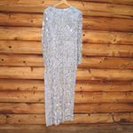 Mac Duggal   93939 Womens  High Neck Long Sleeve Embellished Column Gown Dress Photo 4