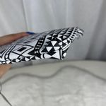 Forever 21 🫶🏼 NWT Black White Geometric Print Pencil Case Cosmetic Bag Gold Zipper Pouch Photo 13