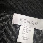 Kenar Women's Black Gray Chevron Wool Blend Pull On Stretch Mini Skirt Size M Photo 5