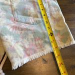 Aerie  Floral Shorts Denim Boyfriend Bermuda Tropical Pastel Small Distressed Photo 6