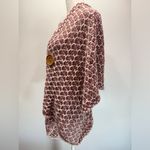 Simply Noelle  Nantucket Collection Mauve & Cream Crochet Wrap Shawl with Buttons Photo 2