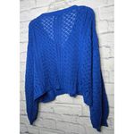 Molly Bracken  blue button cropped knit v-neck cardigan medium. Photo 6