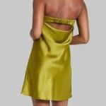 Wild Fable Women's Satin Tube Dress -  Olive Green Photo 7