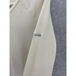 Columbia Women's Waffle Knit Sweater Scoop Neck Long Sleeve Size Medium Photo 2