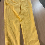 Boston Proper  Yellow Pants Size 6 Cotton Polyester Blend Zip Fly Pockets Spring Photo 0