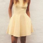ZARA  mini halter godet butter yellow evening party wedding dress Photo 9