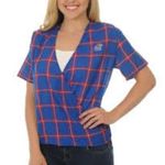 NWT UG Apparel‎ KU Wrap Blouse Size M Blue Size M Photo 0