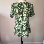 Denim & Co Top Size XS Camo Style Print Tunic Length Short Sleeves Cotton Blend Photo 2