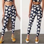Anthropologie Year of Ours Daisy Veronica Floral Print Black White Leggings XS Photo 1
