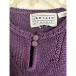Jantzen Vtg 90s Purple Hand Embroidered Beaded Sweater Size XXL Cozy Casual Photo 2