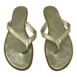 Coach Gold Metallic Debbie Sandals Flip Flops Size 8.5 Photo 1