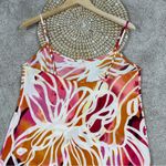 Natori  Women’s Satin Tropical Floral Midi Slip Dress Sleeveless in Multicolor L Photo 6