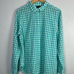 J.Crew  Women's Shirt Size 14 Boy Fit Button Down Oxford Blue White Gingham Photo 0