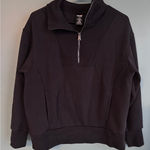 Avia  Black Pullover Quarter Zip Long Sleeve Sweatshirt Photo 0