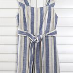 Alice + Olivia stripe Jumpsuit Cream / Blue Photo 7