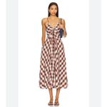 Free People Via Gingham Cotton Seersucker Sundress Brown Photo 5