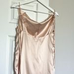 NWT LEAU Satin Champagne Drawstring Mini Dress Gold Size XXL Photo 5