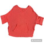 Free People Oversized Knit Dolman Sleeve Sweater With Pockets Size Small Photo 2