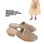 Raye REVOLVE RAY CROCHET WOVEN BEIGE‎ NUDE MULES SANDALS SZ. 8 Photo 1