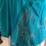 Chloe K  Lacy Sleeveless Turquoise Top Photo 1