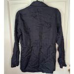 Rails Lancaster Indigo Stars Navy Blue Drawstring Utility Linen Blend Jacket S Photo 3