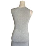 Kate & Mallory Y2K Womens Sleeveless Maxi Stretchy Dress Deep V Neck Fringe Hem Gray XS Western Photo 9