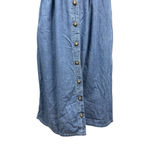 Jane Ashley Vintage 90s  Petite Denim Maxi Dress Sunflower Embroidery PM Photo 2