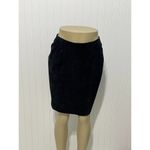 Yucantan Bay‎ 90s Vintage Suede Leather Pencil Skirt Knee Length Black Size 8 Black Photo 2