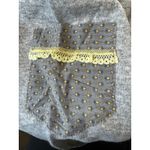 Vintage sweatshirt‎ with collar and flowery pattern pocket on sleeve Gray Photo 4