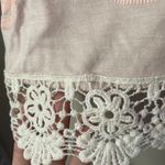 Halter Embroidered Crochet Boho Top Pink Photo 3
