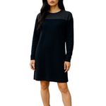 360 Cashmere Colorblock Crew Neck Tunic Sweater Gray Black Size XS Photo 1