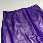 Vintage Firenze Santa Barbara genuine leather skirt Size 6 C26 Purple Photo 1