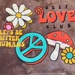 Gildan  Heavy Blend Self Love Club Hoodie Womens‎ Medium Brown Tie Dye Hippie Boh Photo 8