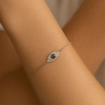 Antian Accessories™ Evil Eye Zirconia Bracelet White Gold & 925 Silver Photo 0