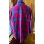 CHAUS WOMAN Plaid Flannel Shirt Jacket Oversized Red Blue Warm Cozy Size 2X Photo 1