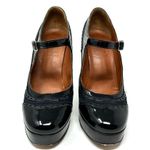 LANVIN leather, silk Mary Jane heels, made in Italy, size 38.5 Multiple Photo 4