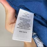 British Khaki Navy Blue Nautical Sailboat Linen Shorts Photo 4