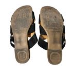 Franco Sarto  Women's Leather Flat Sandals Black Size 6 Photo 1