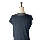 Alice + Olivia  Black Beaded‎ Jeweled Scoop Neck Short Sleeve Mini Dress Size S Photo 3