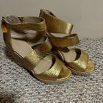 Botkier  Gold Julian Leather Espadrille Wedge Sandals- Size 10 Photo 2