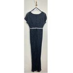 Mac Duggal  Beaded Butterfly Sleeve Column Gown in Midnight Size US 6 NWT Photo 8